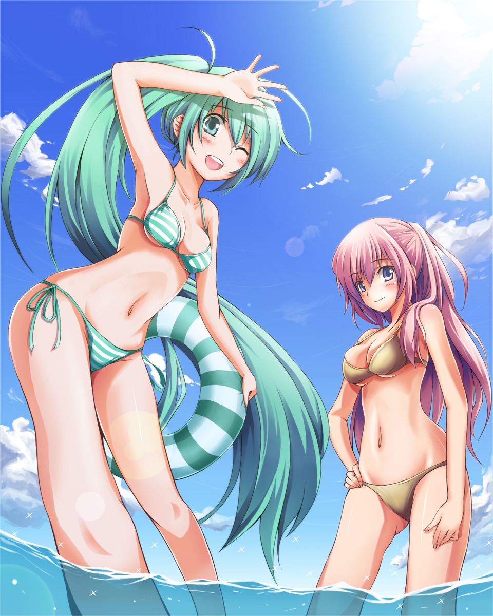 Chiri Atlanta Vocaloid Hatsune Miku Megurine Luka Bikini